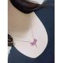 DMOMSA Lilac Purple Dragonfly Pendant Necklace Jewelry Gift, Woman Gift Suitable for Birthday Party Anniversary Valentines Day