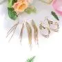 ORAZIO 3 Pairs Dangle Earrings for Women Double Twist Wave Drop Long Tassel Earrings ORAZIO 3 Pairs Dangle Earrings for Women Double Twist Wave Drop Long Tassel Earrings