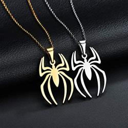 Houpotao Spiderman Pendant Necklace Set Stainless Steel Lightweight Hypoallergenic Spider Jewelry for Kids