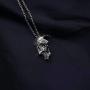 Punk Style Cool Mens Women Stainless Steel Skeleton Halloween Skull Coffin Pendant Necklace
