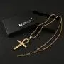 HZMAN Ankh Cross Stainless Steel Horus Eye Pendant Ancient Egyptian Protection Necklace 22 + 2 inch Chain HZMAN Ankh Cross Stainless Steel Horus Eye Pendant Ancient Egyptian Protection Necklace 22 + 2 inch Chain