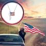 Lola Bella Gifts Crystal USA American Flag Pendant Necklace and Earrings Set with Gift Box