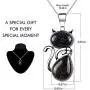 ASTRYAS Natural Chakra Stone Healing Crystals Round Gemstone Pendant Necklace Silver Cat Jewelry for Womens Girls(18 Inches Stainless Steel Chain) ASTRYAS Natural Chakra Stone Healing Crystals Round Gemstone Pendant Necklace Silver Cat Jewelry for Womens Girls(18 Inches Stainless Steel Chain)