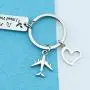 HN HNHB Jet Traveler Gifts Pilot Keychain Fly Safe I Need You Here with Me for Flight Attendant Airline Stewardess Steward Safe Trip