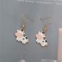 New 2021 Zodiac Cow Farm Pet Dangle Hook Earrings Cute Golden Cow Animal Drop Earrings for Women Girls Teens Birthday Friendship Party Accessories Jewelry Gift