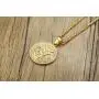 Mens Buddha Namaste Ohm Om Aum Sanskrit Symbol Medallion Pendant Necklace with CZ,Hindu Yoga Jewelry