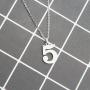 ENSIANTH Lucky Number Necklace Stainless Steel Pendant Necklace Best friend Gift Birthday Gift Number 0-9