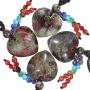 SUNYIK 7 Chakra Heart Stone Pendant Necklace for Women, Healing Crystal Stone Adjustable Amulet Necklace