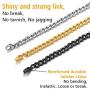 FindChic Curb Chain Bracelet for Men or Women 18K Gold Plated/Stainless Steel/Black Chunky Wrist Link Chains Bracelets for Boys 5MM 7MM 9MM 12MM Width 7.5/ 8.3 2 Length Options, with Jewelry Box