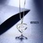 Heart Necklace with 925 Sterling Silver and 3A Cubic Zirconia or Pendent Necklace, 18+ 2'' Extender Chain, Jewelry Gifts for Women Girls