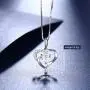 Heart Necklace with 925 Sterling Silver and 3A Cubic Zirconia or Pendent Necklace, 18+ 2'' Extender Chain, Jewelry Gifts for Women Girls