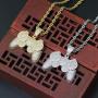 Moca Jewelry Iced Out Game Console Pendant 18K Gold Plated Bling CZ Simulated Diamond Hip Hop Necklace for Men Women