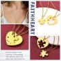 FaithHeart Yin Yang Necklace, Personalized Engraving Stainless Steel/18K Gold Plated Puzzle Pendant Jewelry for Couples with Adjustable Rolo Chain