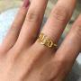 TOOPNK 16K Gold Plated Zodiac Rings for Women, Stainless Steel Zodiac Sign Ring, Adjustable 12 Constellation Ring, Dainty Birthday Gifts for Girls