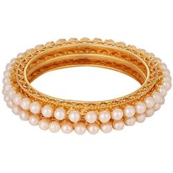 Efulgenz Indian Bangles Bollywood Traditional Ethnic 18 K Gold Plated Faux Rhinestone Bangle Bracelets Bridal Wedding Jewelry For Women