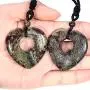 Yatming Love Heart Pendant Necklace with Adjustable Rope, Healing Crystal Stone Reiki Jewelry for Women Yatming Love Heart Pendant Necklace with Adjustable Rope, Healing Crystal Stone Reiki Jewelry for Women