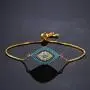 Trendy Gold Plated Turkish Evil Eye Bracelet Pave CZ Blue Eye Gold Chain Bracelet Adjustable Female Party Jewelry Trendy Gold Plated Turkish Evil Eye Bracelet Pave CZ Blue Eye Gold Chain Bracelet Adjustable Female Party Jewelry