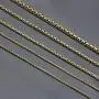 MEMGIFT 18K Real Gold Plated Box Chain Necklaces for Women Men Teen Boys Girls Stainless Steel Long 16-28 Inches Width 2.5-5MM Box Link Simple Jewelry Gifts for Mom Dad Best Friend Sister Wife