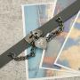 Finrezio Unisex Punk Rock Leather Bracelet and Heart Choker Collar Necklace Set for Women Men 3PCS