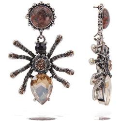 Crystal Animal Drop Earrings – Vintage Rainbow Dangle Earrings, Bee, Dragonfly, Spider, Antique Statement Earrings Handmade, Gift Idea for Women, Girl, Lover, Sister, Mardi Gras