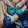 COMTRUDE Among Us Color Necklace, Premium Stainless Steel Amongus Game Pendant Chain for Strategy Casual Game Lovers (Bead Chain)