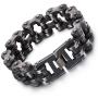 Large Heavy Titanium Chain Bike Bicycle Bracelet Mens Jewelry Brush Black Stainless Steel Motorcycle Biker Bracelet 12/18/22mm