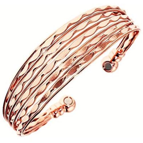 Pure Copper Magnetic Therapy Bracelet for Arthritis, Rheumatoid Arthritis, RSI, Migraines and Fatigue
