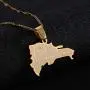 Yidan Stainless Steel The Dominican Republic Map Pendant Necklace for Women Trendy Jewelry Map of Dominican Yidan Stainless Steel The Dominican Republic Map Pendant Necklace for Women Trendy Jewelry Map of Dominican
