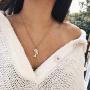 YOOE Egyptian Pharaoh King Queen Pendant Necklace,Punk 14K Gold Nefertiti Pharaoh Africa Women Girls Jewelry