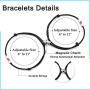 YELUWA 2Pcs Heart Love Couple Rope Bracelets for Men Women Mutual Attraction Boyfriend Girlfriend Mom Daughter Sister BFF Friendship Best Friend Handmade Gift for Him and Her