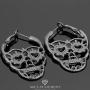 Soul Statement Womens Skull Dangle Earrings Gothic Halloween Drop Earring Set