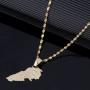 Lebanon Country Map Pendant Necklaces Gold Color Jewelry Liban Maps of Lebanese