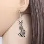DUOWEI Acrylic Cute Sphynx Cat Earrings Necklace Sets Canadian Hairless Drop Dangle Pendant Jewelry Charms Gifrs for Women Teens Little Girls