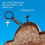MAOFAED Religious Jewelry Bible Verse Keychain Run with Endurance The Race That is Set Before You Hebrews 12:1 Scripture Keychain