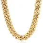 TRIPOD JEWELRY Mens 18K Miami Cuban Link Chain Cuban Bracelet- 18K Gold Plated Stainless Steel 10mm,12mm,14mm Cuban Link Necklace Gold Cuban Choker for Men Hip Hop Jewelry