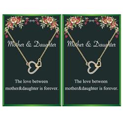 Mother Daughter Necklace Set for 2 Heart Love Necklace Mothers Day Jewelry For Her