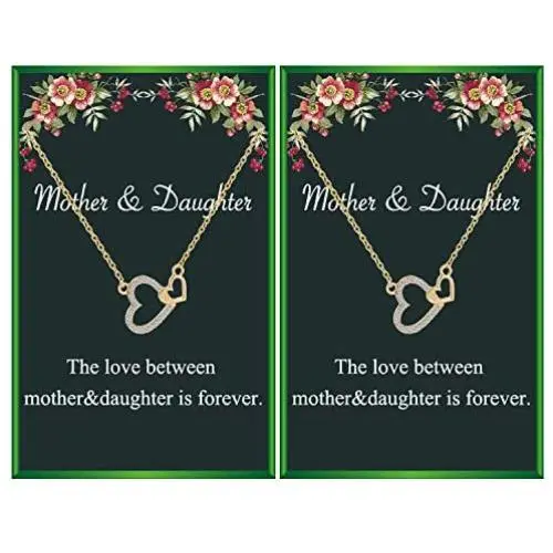 Mother Daughter Necklace Set for 2 Heart Love Necklace Mothers Day Jewelry For Her Mother Daughter Necklace Set for 2 Heart Love Necklace Mothers Day Jewelry For Her