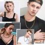 U7 Miami Cuban Chain in Stainless Black Gold Color|Flat Link Necklace NK Cuban Chains for Men and Women,Width 3-12mm,Length 14 Inch-30 Inch.Gift Packed