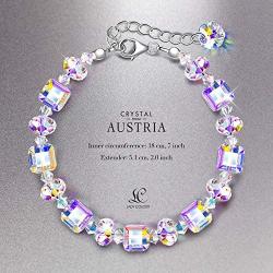 LADY COLOUR Bracelets for Women Made with Crystals from Austria, Gifts for Women, Northern Lights Jewelry for Women, Gifts for Her, Birthday Gifts for Wife Best Friend Mom Grandma
