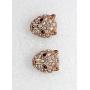 Faship Panther Leopard Jaguar Rhinestone Crystal Necklace Earrings Set