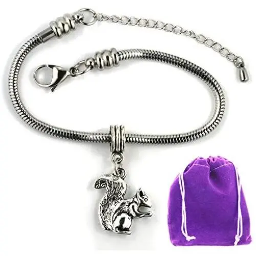 Dave The Bunny Squirrel Bracelet | Stainless Steel Snake Chain Bracelet Dave The Bunny Squirrel Bracelet | Stainless Steel Snake Chain Bracelet
