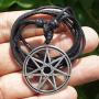 OhDeal4U Septagram 7 Pointed Fairy Star Heptagram Pewter Pendant Charm Amulet w Necklace
