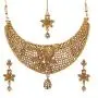 Bindhani Traditional Bridesmaid Ethnic Wedding Bridal Bollywood Gold Plated Kundan Necklace Earrings Tikka Indian Choker Jewelry Set for Women Bindhani Traditional Bridesmaid Ethnic Wedding Bridal Bollywood Gold Plated Kundan Necklace Earrings Tikka Indian Choker Jewelry Set for Women