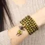 Men Women 3Pcs Buddhist 108 Prayer Mala Beads Sandalwood Bracelet Natural Wood Beaded Necklace Elastic
