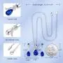 CDE Jewelry Sets for Women Rose Gold Jewelry Embellished with Crystal from Austria Mothers Day Jewelry Gifts Necklace and Earrings Set for Mom Wife CDE Jewelry Sets for Women Rose Gold Jewelry Embellished with Crystal from Austria Mothers Day Jewelry Gifts Necklace and Earrings Set for Mom Wife