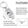 FUSTMW Truck Driver Gifts Keychain May Your Guardian Angel Ride with You Drive Safe Key Chain Long Distance Relationship Gift for Trucker Wife Couple Gifts for Him