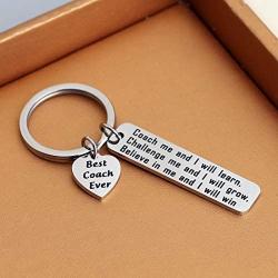 Zuo Bao Coach Keychain Best Coach Ever Coach Appreciation Gifts Coach me and i Will Learn Keychain Thank You Gift for Coaches Teachers