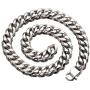 Hip Hop Mens Choker Stainless Steel Miami Chain Curb Cuban Link Rapper Necklace Jewelry with Tail