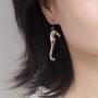 BELUCKIN Nautical Alloy Seahorse Dangle Earrings Women Animal Jewelry