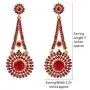 Touchstone Indian Bollywood paisley Rhinestone designer bridal jewelry earrings for women in antique gold tone